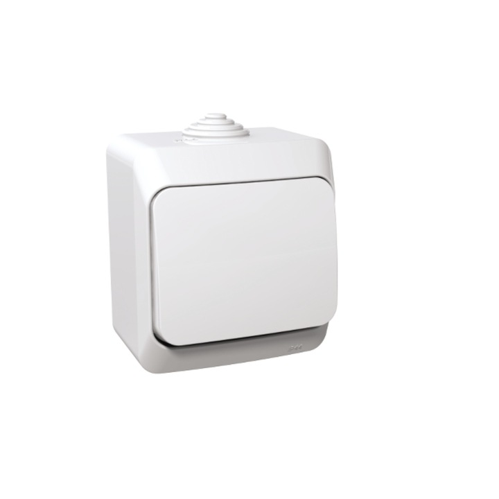 Cedar Plus nyomókapcsoló 101N fehér IP44 16A 250V