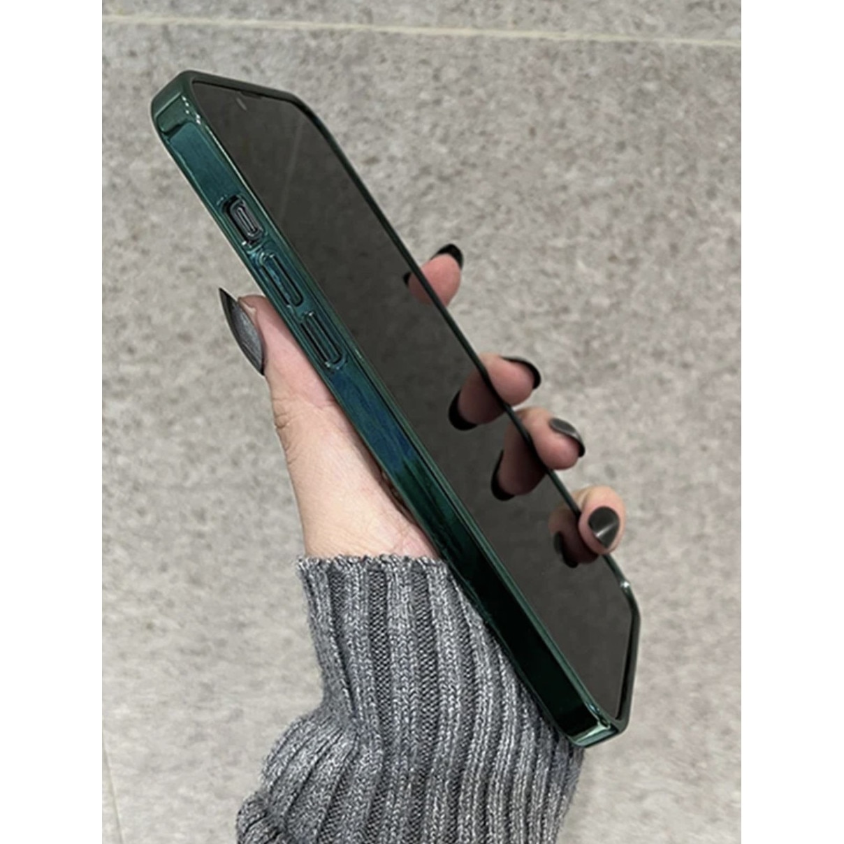 Husa din silicon cu margini metalizate Ultra-Soft, Luxury Magsafe, compatibila cu iPhone 11 / Verde