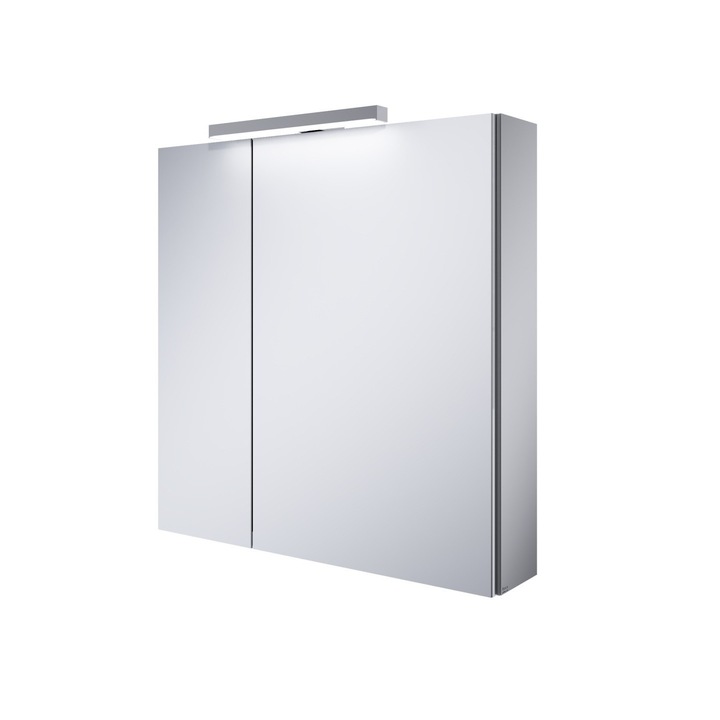 Горен шкаф Roca Victoria-B, С LED осветление, Бял гланц, 60cm