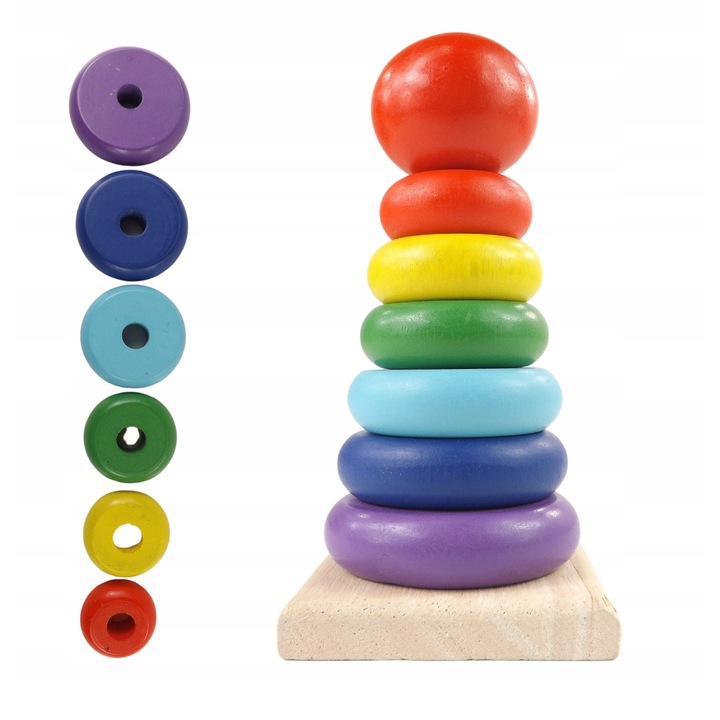 Rendezés szivárvány torony, Luxma, fa, többszínű