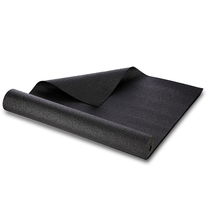 One Fitnesz szőnyeg, PVC, csúszásgátló, puha, 173,5x61x0,3 cm, fekete