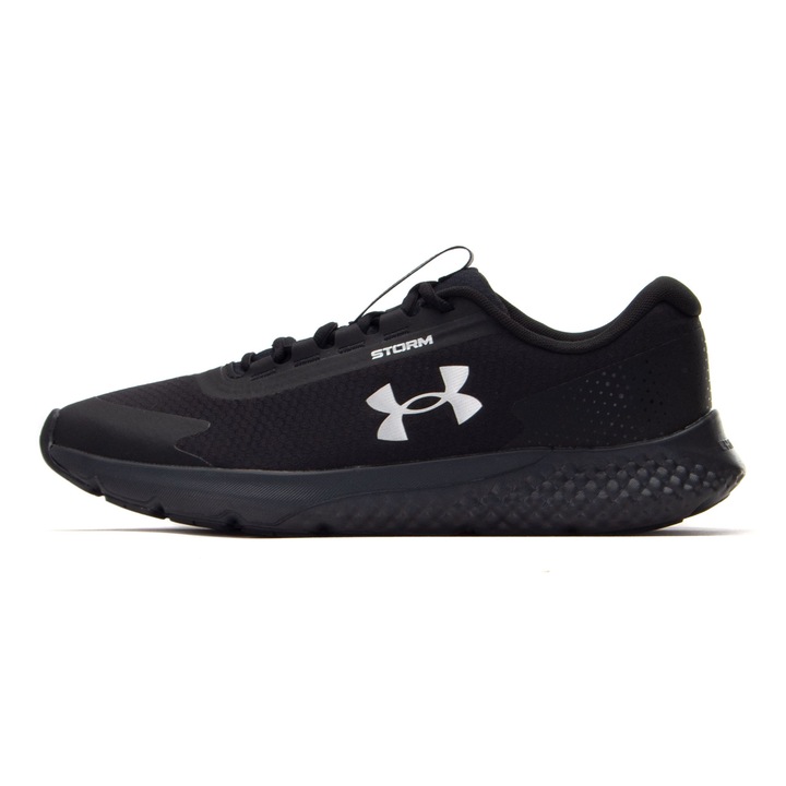 Under Armour, Непромокаеми обувки за бягане Charged Rogue 3, Черен/Сребрист