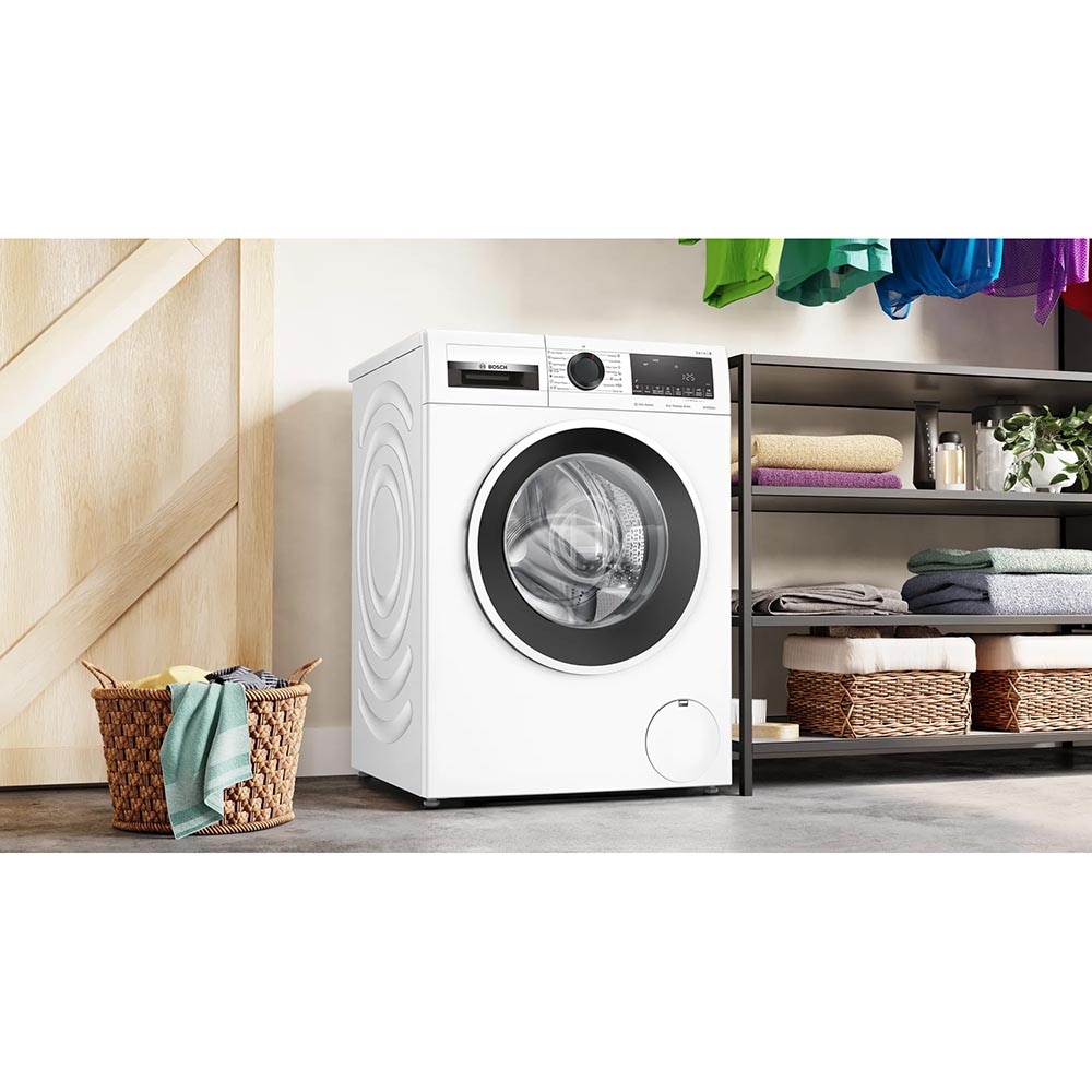 Masina de spalat rufe Bosch WGG144Z0BY, 9 kg, 1400 RPM, EcoSilence Drive, Iron Assist, Anti Stain, Speed Perfect, Clasa A, 60 cm, Alb