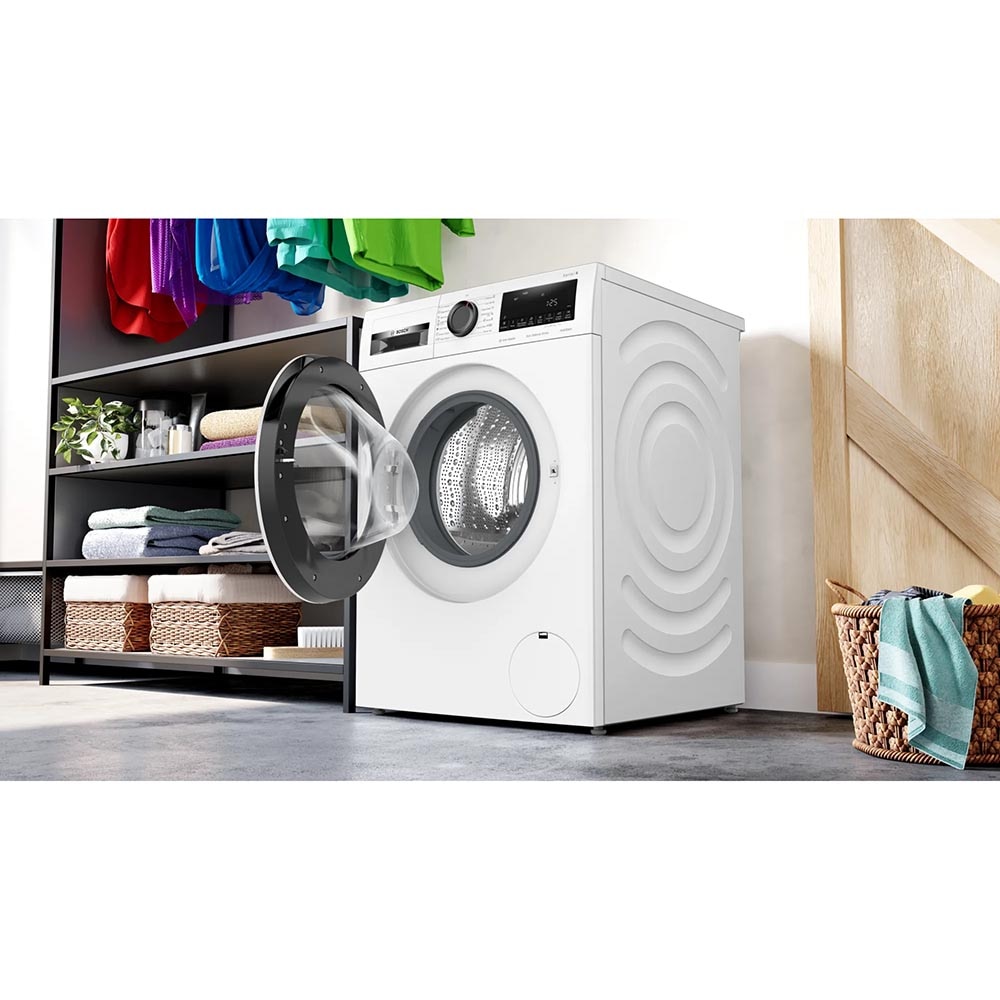Masina de spalat rufe Bosch WGG144Z0BY, 9 kg, 1400 RPM, EcoSilence Drive, Iron Assist, Anti Stain, Speed Perfect, Clasa A, 60 cm, Alb