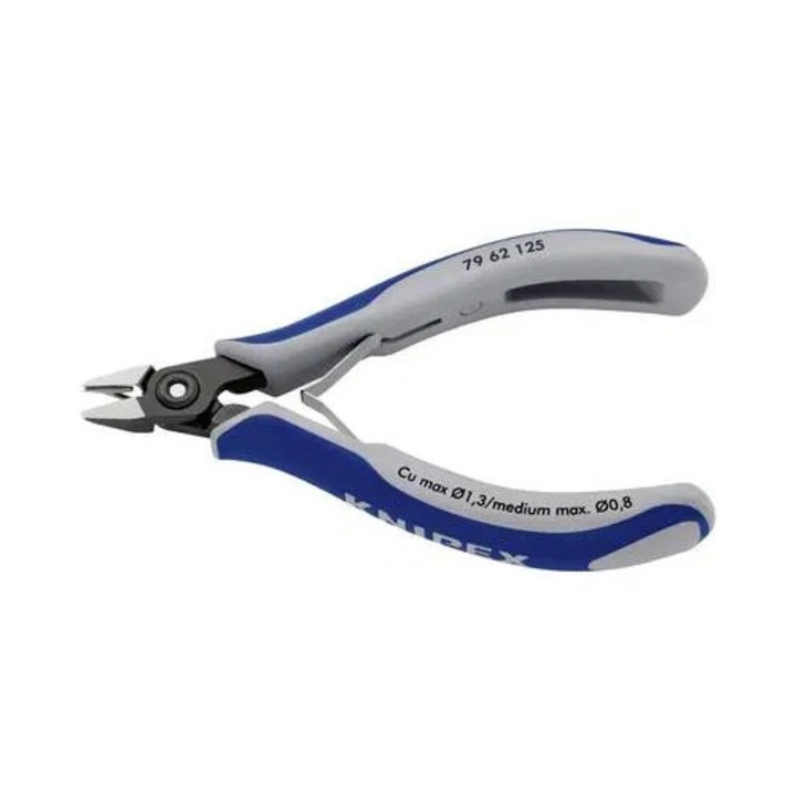 Precíziós elektronikai oldalcsípő fogó, hegyes fejű 125 mm Knipex 79 62 125 (79 62 125)
