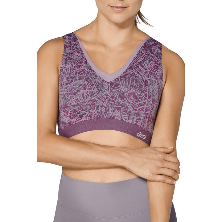 Sloggi Bustier, Női Move Flow Light felső, Mályvaszín