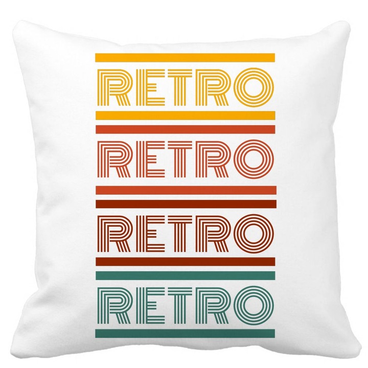 Retro Colors Mat négyzet alakú dekoratív párnahuzat, 40x40 cm