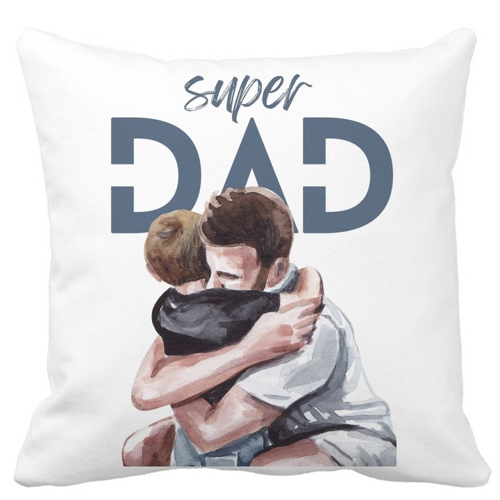 Négyzet alakú díszszőnyeg Super Dad Boys párnahuzat, 40x40 cm