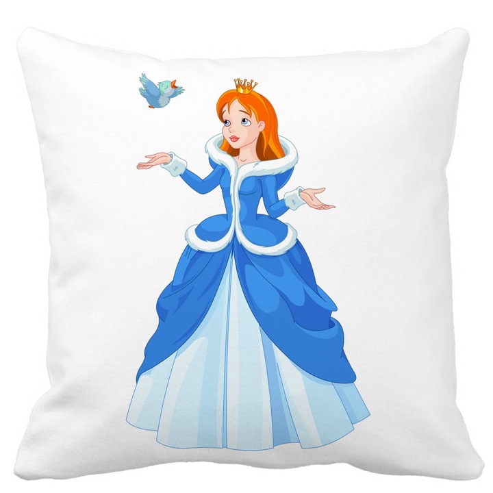 Dekoratív négyzet alakú Mata hercegnő és madár párnahuzat, 40x40 cm