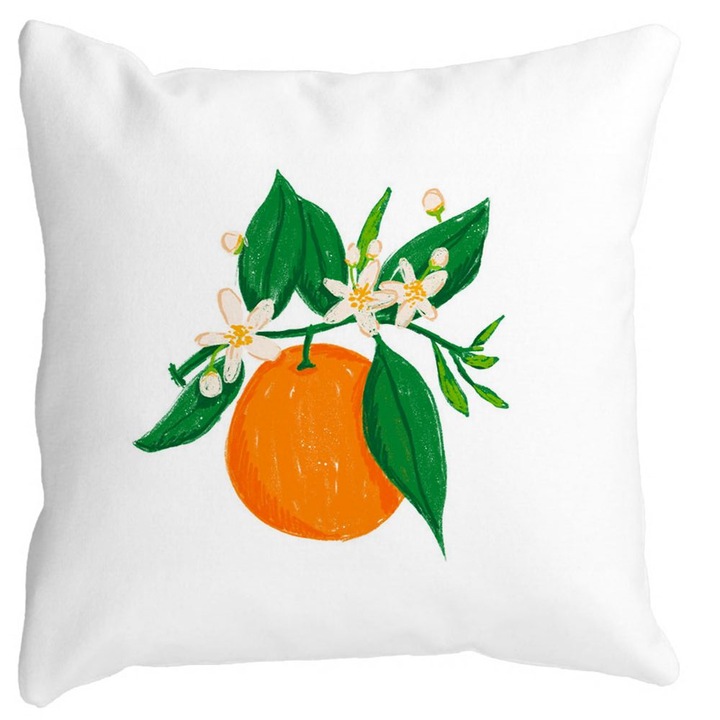 Narancssárga szőnyeg négyzet alakú dekoratív párnahuzat, 40x40 cm