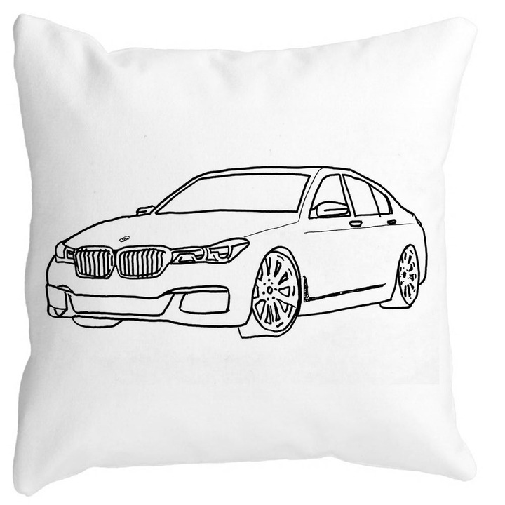 BMW Lover matt négyzet alakú dekoratív párnahuzat, 40x40 cm