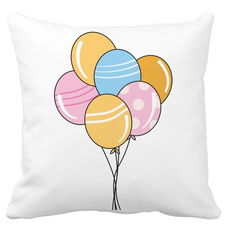 Dekoratív négyzet alakú párnahuzat matt léggömbök többszínű, 40x40 cm