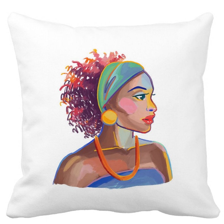 Golden African Mat Square Dekoratív párnahuzat, 40x40 cm