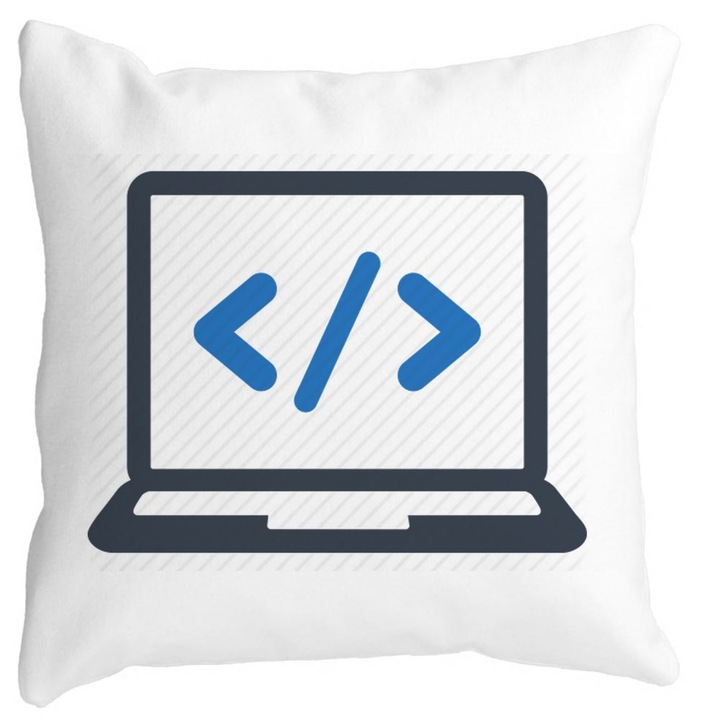 Fata de Perna Decorativa Patrata Mata Developer, 40x40 cm