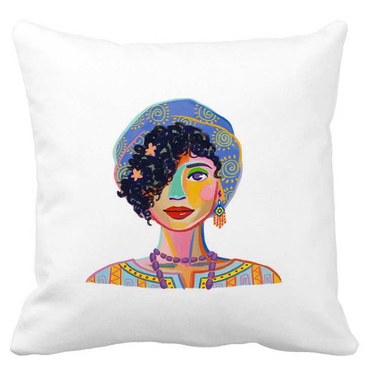 Négyzet alakú dekoratív szőnyeg Színes divatos párnahuzat, 40x40 cm