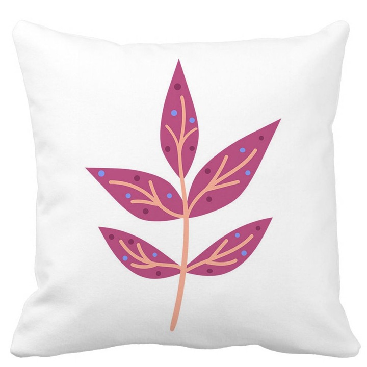 Fata de Perna Decorativa Patrata Mata Florale Yuko, 40x40 cm