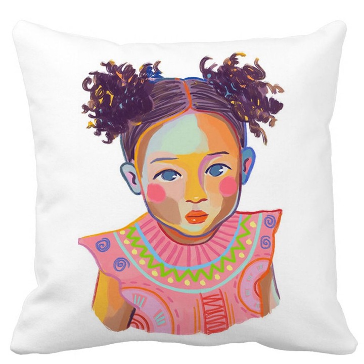 Happy Baby Mat négyzet alakú dekoratív párnahuzat, 40x40 cm