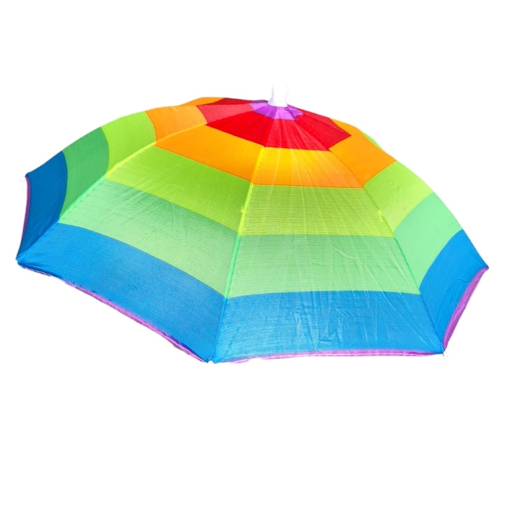 Többszínű mini esernyő fejrögzítéssel, eső- vagy napvédelemmel