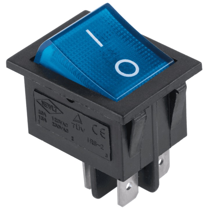 Comutator conector, IRS-201-3C-BLUE, 230V