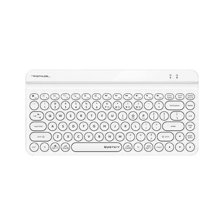 Клавиатура Безжична клавиатура A4tech Fstyler FBK30, Bluetooth, 2.4G, Стойка за телефон, Кирилизирана, Бяла FBK30-WHITE
