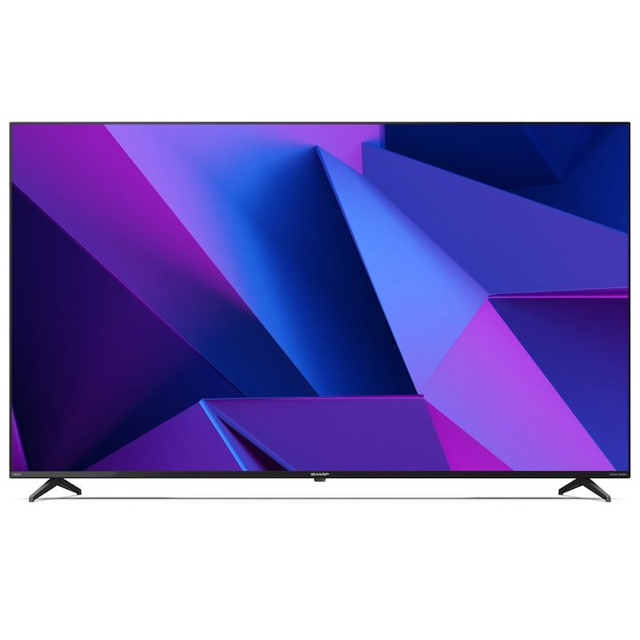 Sharp TV, 65 "LED Android TV, 4K Ultra HD 3840 x 2160 keret nélkül, DVB-T/T2/C/S/S2, Active Motion 800, HARMAN/KARDON, HDR10, Dolby Digital, Dolby Vision, DTS:X, Google Asszisztens, beépített Chromecast, 2xHDMI 2.1, SD-kártyaolvasó, 3,5 mm-es 65FN2EA