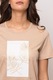 Heavy Tools, Tricou din amestec de modal cu imprimeu Mefar, Alb, Camel, S