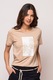 Heavy Tools, Tricou din amestec de modal cu imprimeu Mefar, Alb, Camel, S