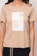 Heavy Tools, Tricou din amestec de modal cu imprimeu Mefar, Alb, Camel, S