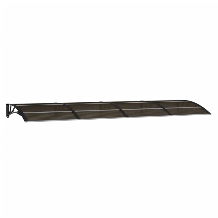 Навес за врата vidaXL, Черен, 350x100 см, Поликарбонат, 8.98 kg
