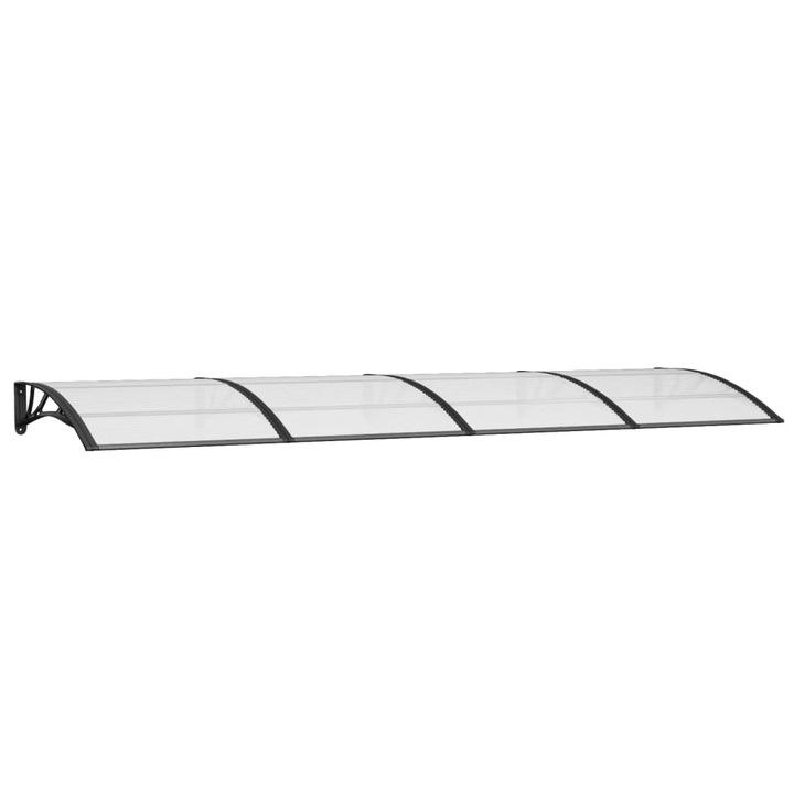 Навес за врата vidaXL, Черен, 350 x 100 см, Поликарбонат, 8.98 kg