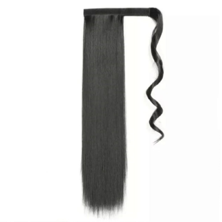 Extensii de par sintetic Cynos coada de par tip ponytail, intins - negru natural 55cm