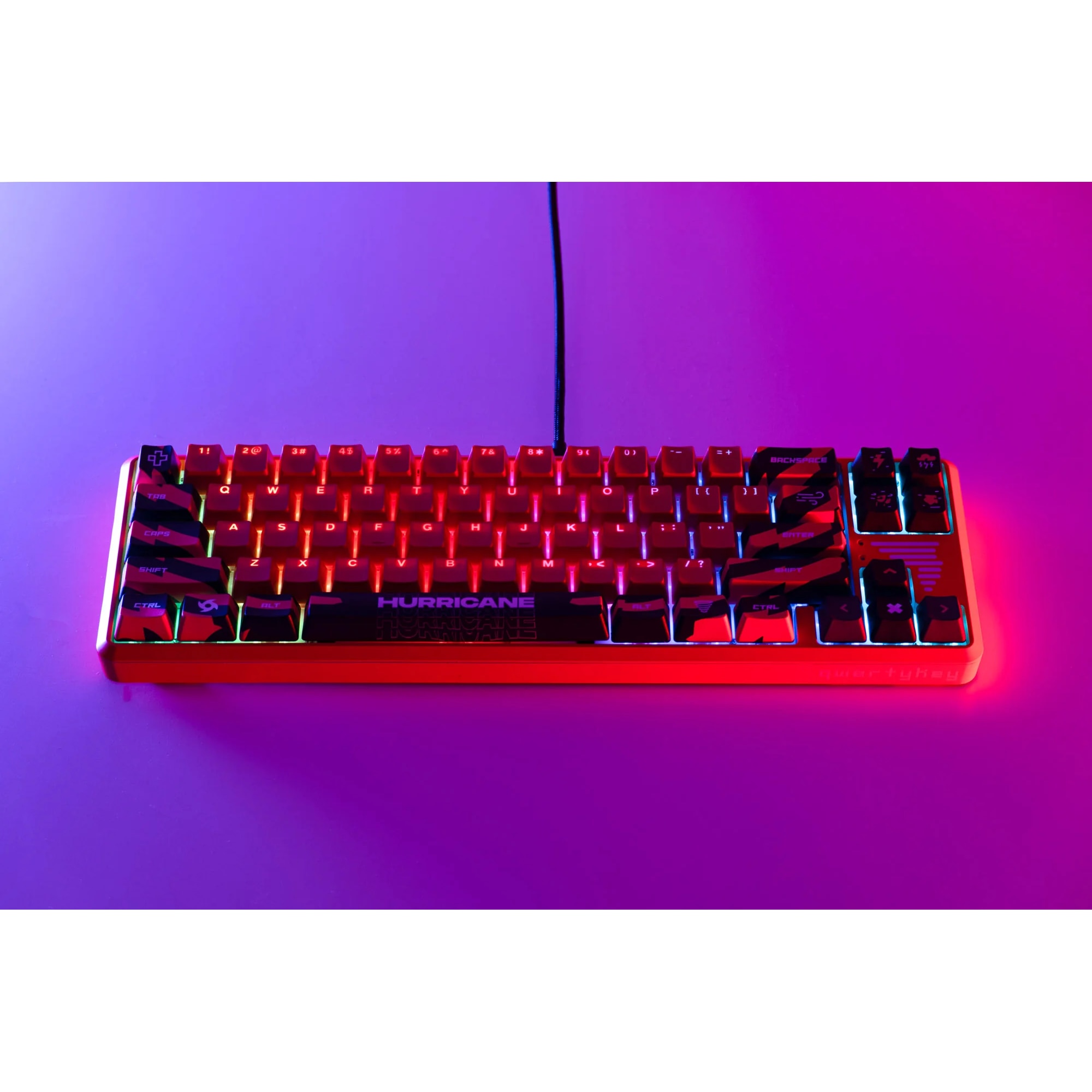 Tastatura mecanica gaming QwertyKey 65 Hurricane, Hotswap, RGB