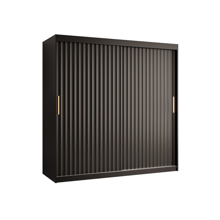 Dulap Towiro Wave 1 180 cm, MIRJAN24, negru, 180x200x62 cm