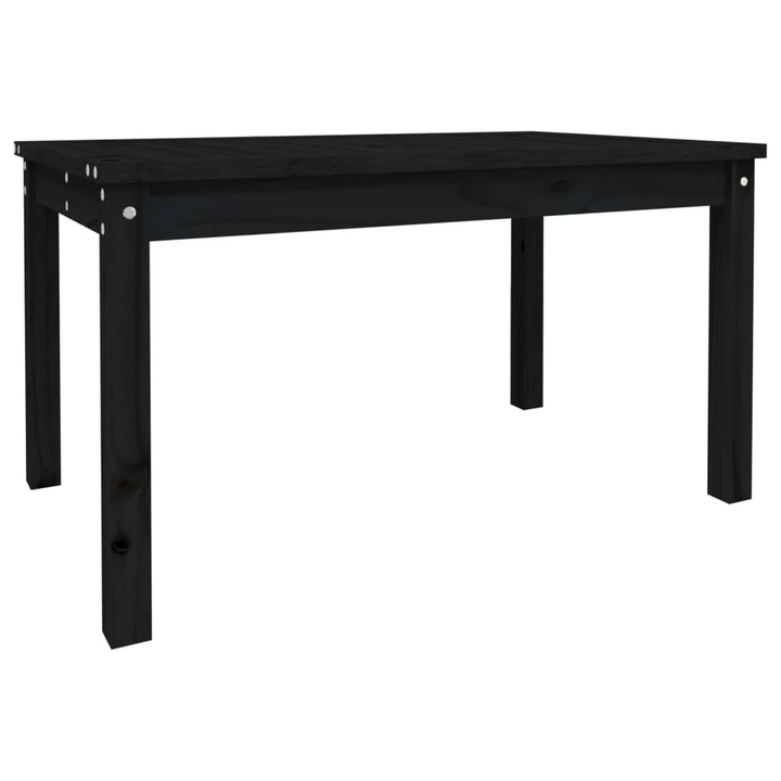 Градинска маса vidaXL, Черна, 82,5x50,5x45 см, Масивна борова дървесина, 4.55 Kg