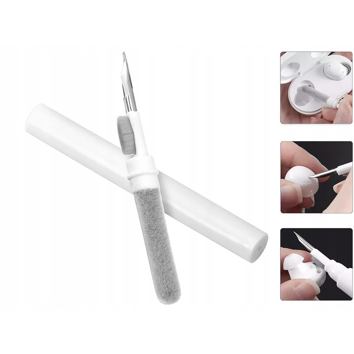 Kit de curatare casti pentru telefon, Zola®, alb, carcasa depozitare
