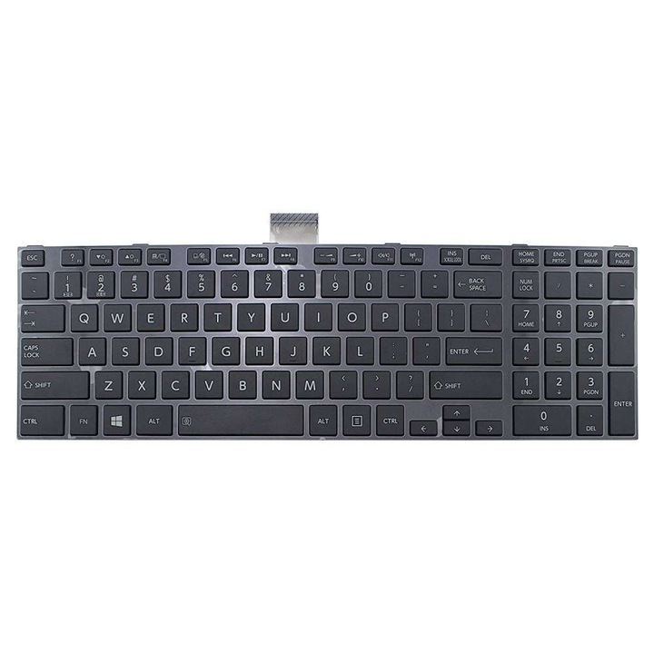 Tastatura laptop pentru Toshiba S50-A S50D-A S50t-A S70-A S70t-A S75-A, layout international, negru