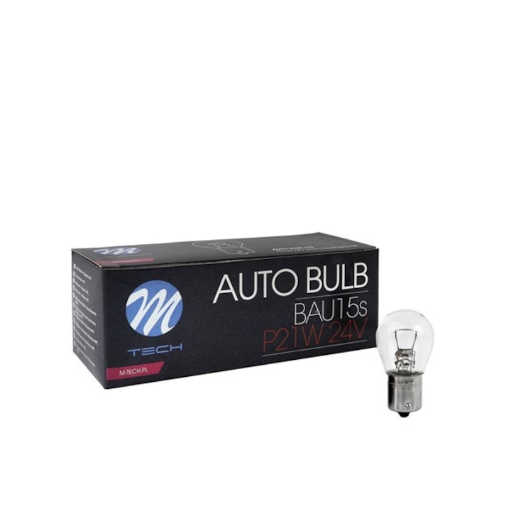 Крушка, M-tech, стоп, 24V, P21W