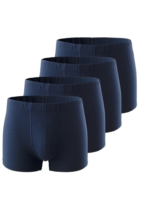 Boxeri barbatesti clasici, Sunny Side, pachet cu 4 perechi, Bumbac/elastan, Blue, Albastru