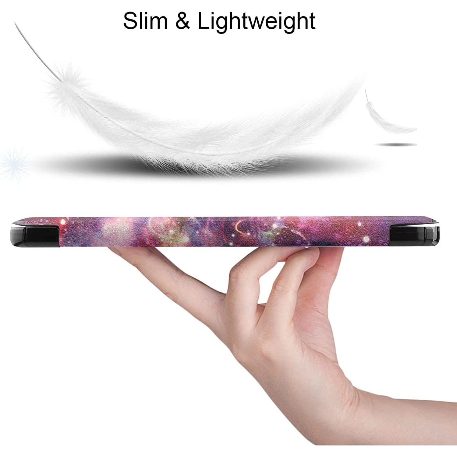 Husa Slim Sigloo, Smart Cover, Trifold, pentru tableta Nokia T21 2022, 10,4inch, model Good Night