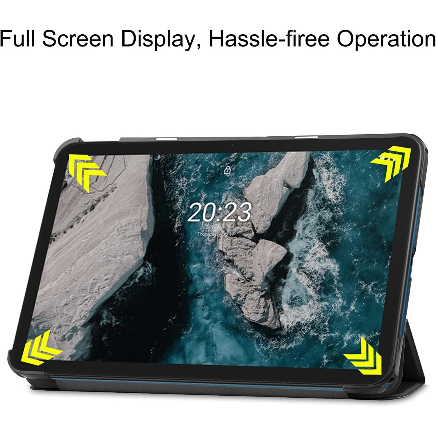 Husa Slim Sigloo, Smart Cover, Trifold, pentru tableta Nokia T21 2022, 10,4inch, model Good Night