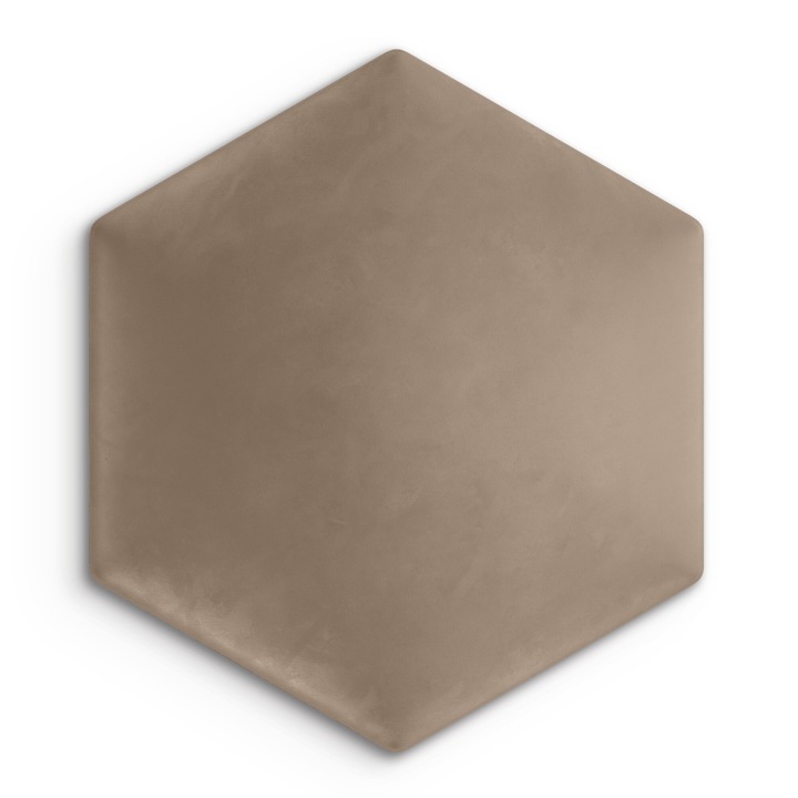 Kárpitozott 3D panel dekoratív és szigetelő Hatszög Mérete 40x35cm Bézs