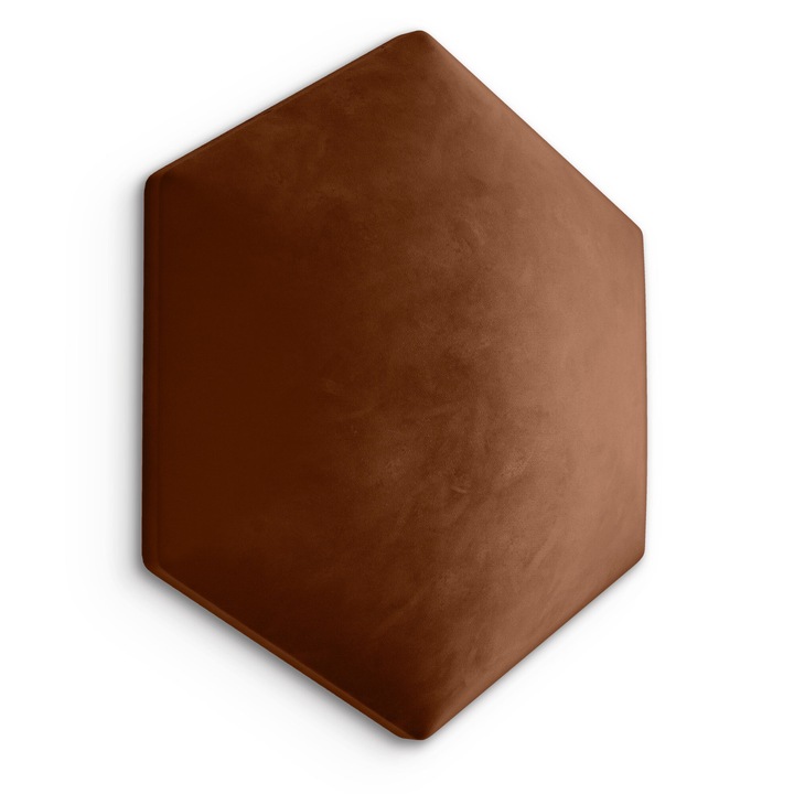 Панел За Стена Кадифе 3D Тапициран Мед Шестоъгълник 30x26cm