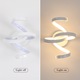 Lampa De Perete Cu Led, Comely, Aluminiu, Spirala Incrucisata, 220v, 20w, Lumina Calda, Alb
