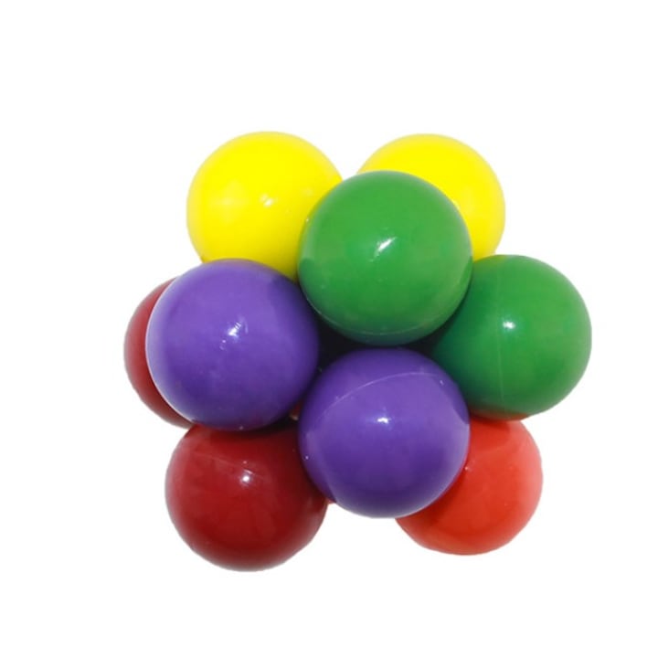 Jucarie interactiva antistres Flippy, mingi colorate, senzoriala, 5.5 x 5.5 cm, multicolora