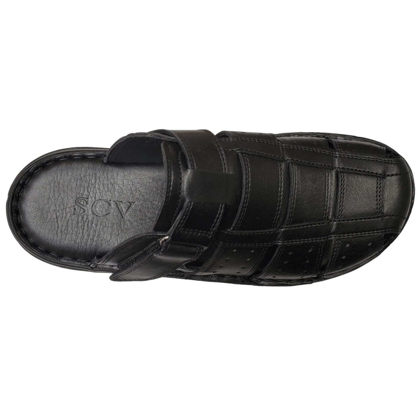 Saboti barbatesti din piele naturala SCV, negru, 39 - eMAG.ro