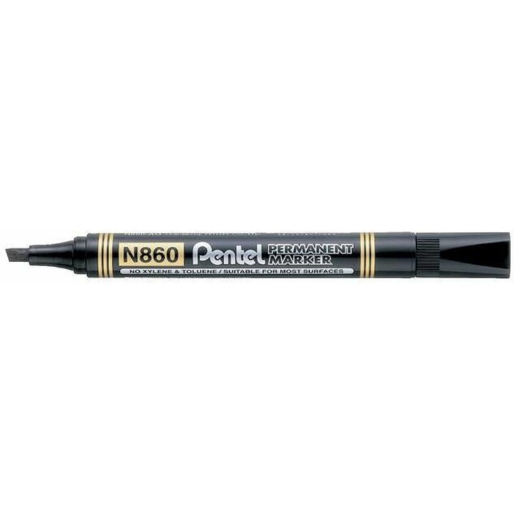 Alkoholos marker, 0,6-4,5 mm, vágott, PENTEL "N860", fekete