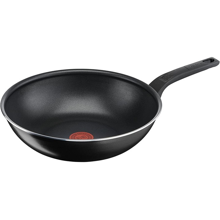 Tefal Easy Cook&Clean wok serpenyő, 28 cm, tapadásmentes, ThermoSignal, Fekete