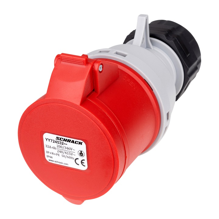 Мобилен CEE контакт Schrack YY724532, 3P+N+PE, 32A, 400V, IP44