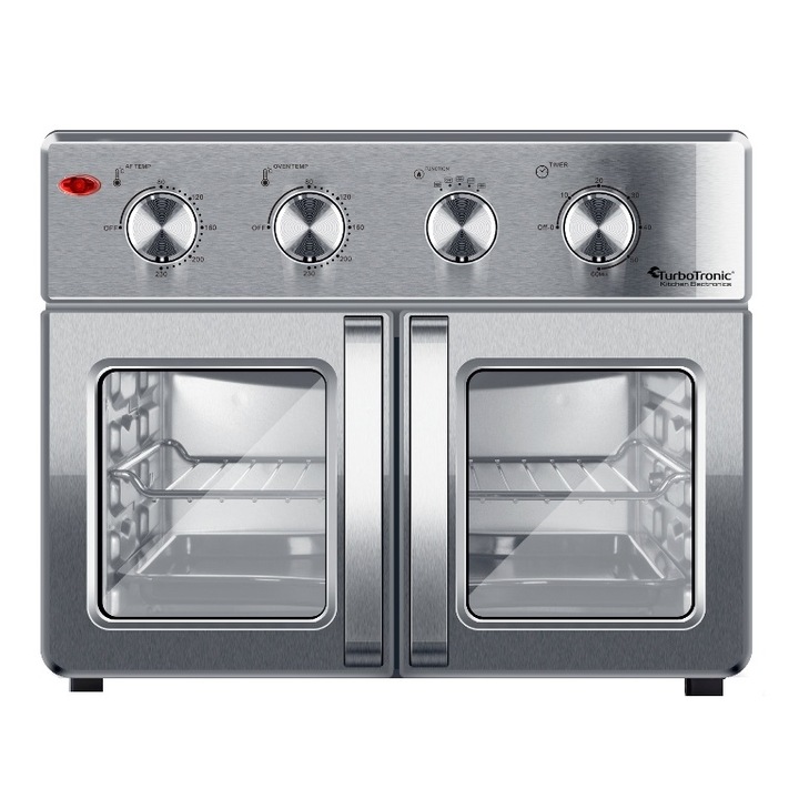 Friteuza profesionala cu aer cald 3in1 TurboTronic TT-AF32MFD, deshidrator, rotisor, 1700W, 32 l, temporizator, fara uleI, inox