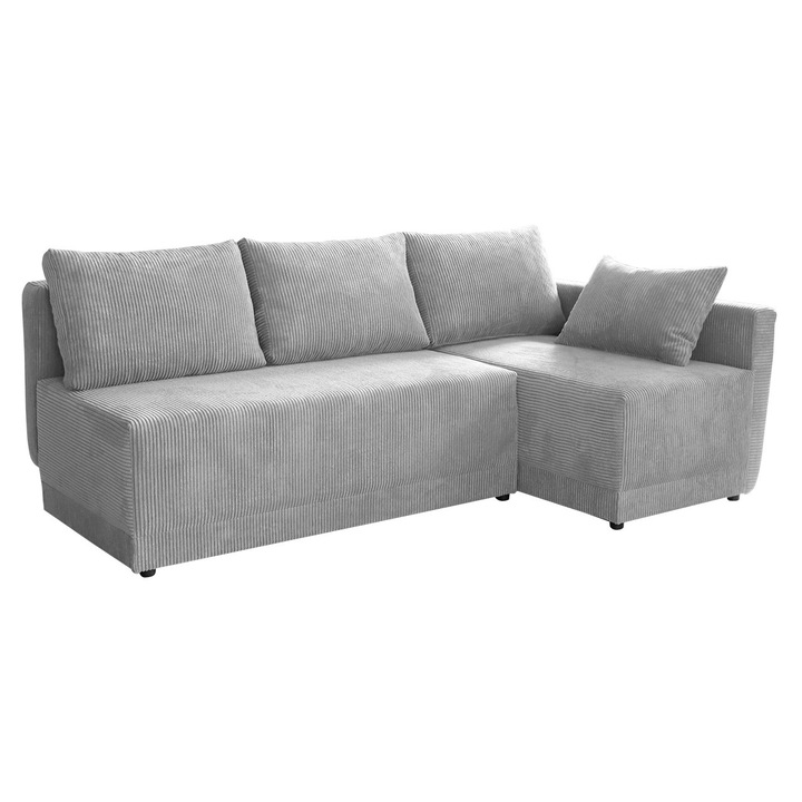 Coltar Piniata Reiat, Dreapta, MIRJAN24, Gri, 210x135x85 cm